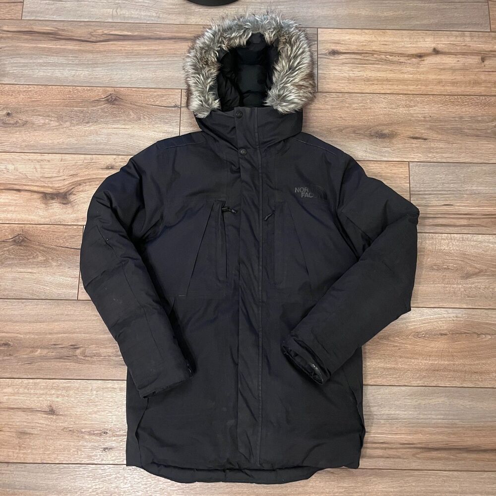 The North Face Outer Boroughs Parka 550 Down DryVent Fur Hood Black Men's Small